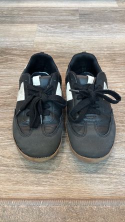 Black Low-Top Sneakers with Gum Sole