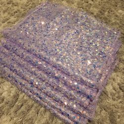 6 PURPLE shimmer Table Runners