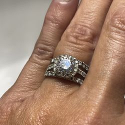 🎄💍Put A RING on It! Charles And Colvard Forever One Engagement Ring And 2 Forever One Bands 3cts+ Total W