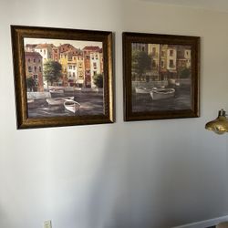paintings on the wall