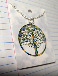 Colorful Tree Of Life Homemade Necklace