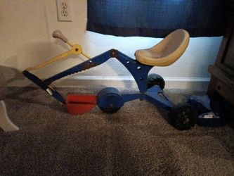 Vintage Kids Ride-On Toy with Steering Handle
