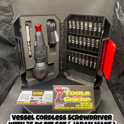 Vessel Cordless Screwdriver with 25 pc Bit Set ( JAPAN MADE )