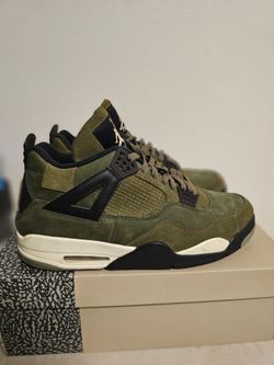 Jordan Retro 4 craft olive sz 13