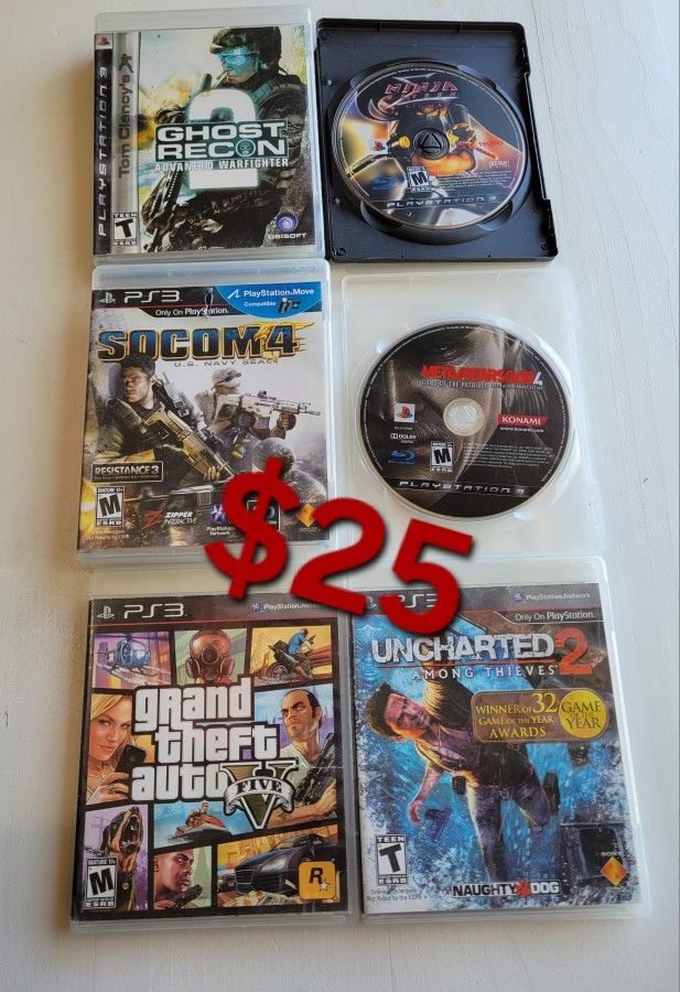 PS3 Playstation 3 Video Games $25 For All