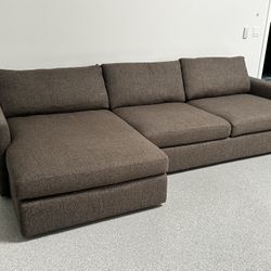 Crate & Barrel Lounge Deep 2-Piece Sectional Couch
