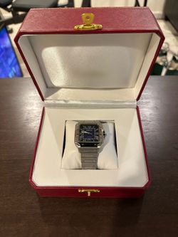 Silver and Blue Luxury Watch 40mm