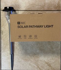 8pcs solar pathway lights, new