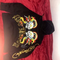 Black Ed Hardy Graphic Hoodie