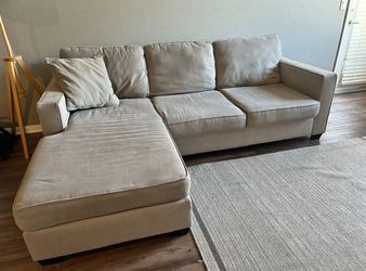 Light Beige Egan Modern Sectional Chaise Sofa from Living Spaces