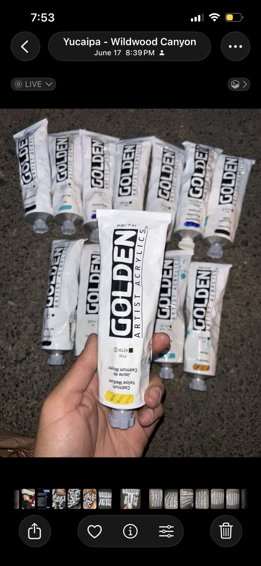 Golden Big Tubes Of Acrylic Paint