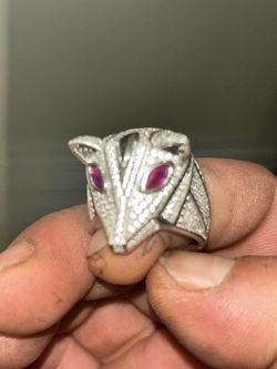 Sterling Silver Ring With Ruby Real Stone 