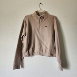 Quater Zip Beige  Vans Sweater Size Large