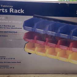 Storehouse 15-bin Tabletop Parts Rack x1