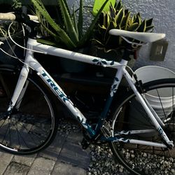 Fast White Trek Bike