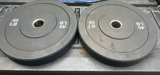PAIR  OF  45  LB.  RUBBER  BUMPER  PLATES