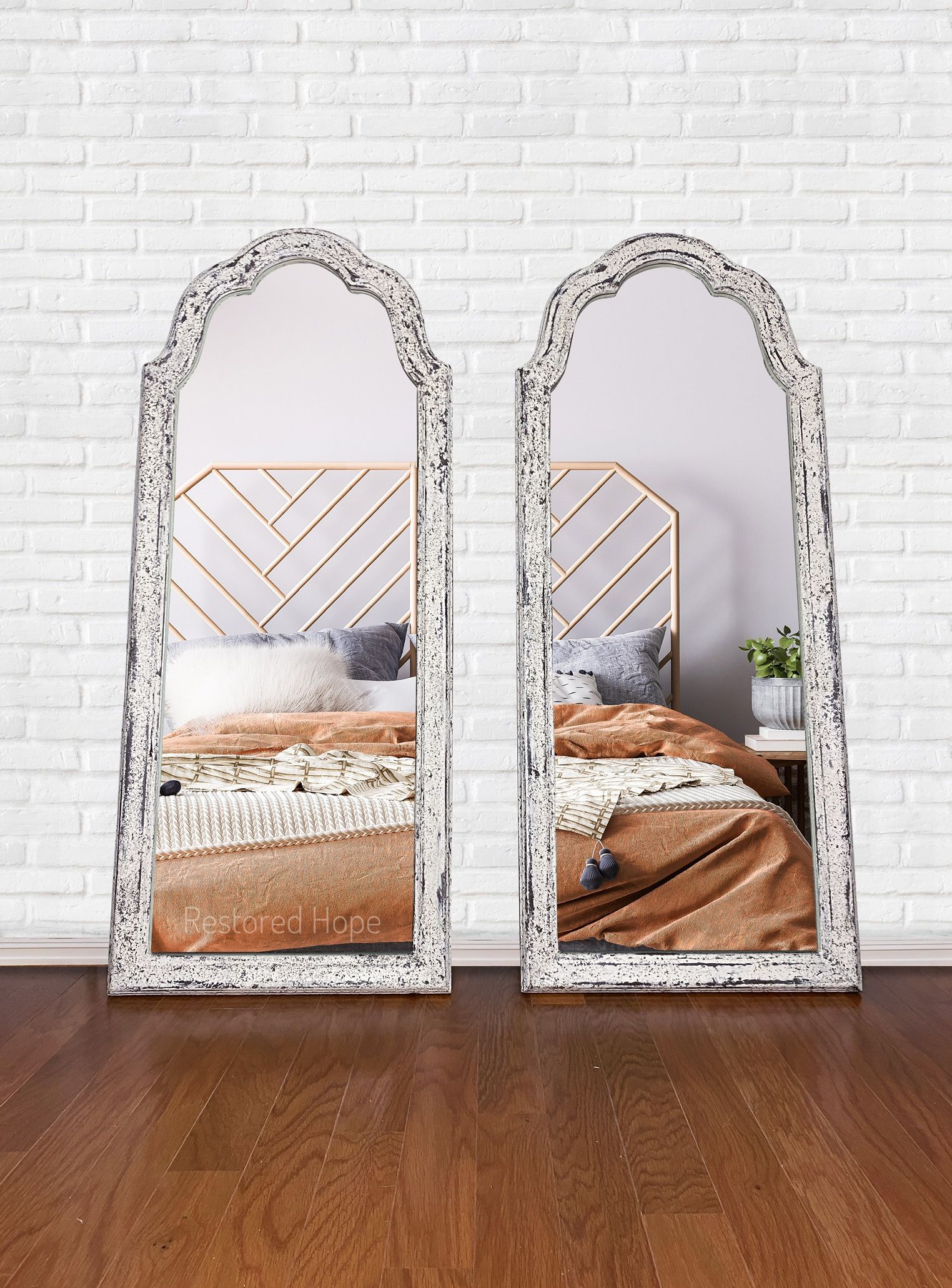 Chippy And Rustic Old Barn Mirror Set