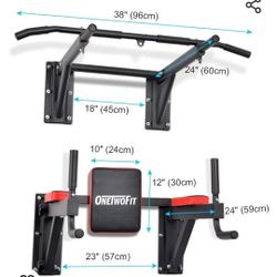 Wall Mounted Pull Up Bar And Dip Station - Brand New!