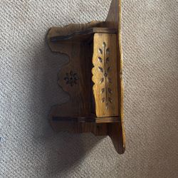 antique wooden shelf w/drawer
