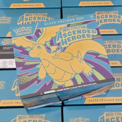 Available Now Brand New in Box Pokemon Trading Card Game TCG Mega Evolutions Ascended Heroes Elite Trainer Box ETB