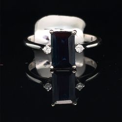 14KT White Gold Diamond Ring 2.10g Size 6-1/4” I-886