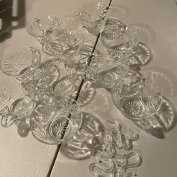10 Ornamental Glass cups