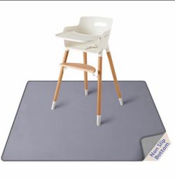 Blissful Diary Baby Splat Mat For Under High Chair, 50.4 X 50.4 Inch