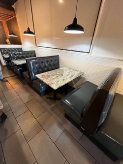 Restaurant Booths & Marble Tables (Vero Beach FL Pick Up)