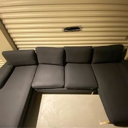 Shein Couch- Black with Gold legs