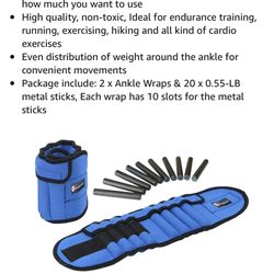 NEW In Manf Box Gymenist Adjustable Ankle Wrist Weights