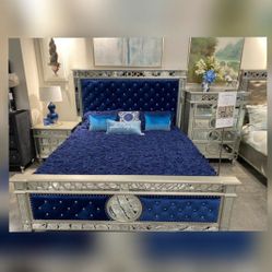New Queen Size 5pc Bedroom Set With Dresser Mirror Nightstand Chest Without Mattress Free Delivery 