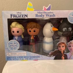 Disney FROZEN Body Wash 4 Collectible, Character Bottles! 8.1 fl. oz. 