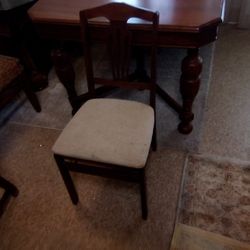 Wood Kitchen Table Set With 5 Chairs 