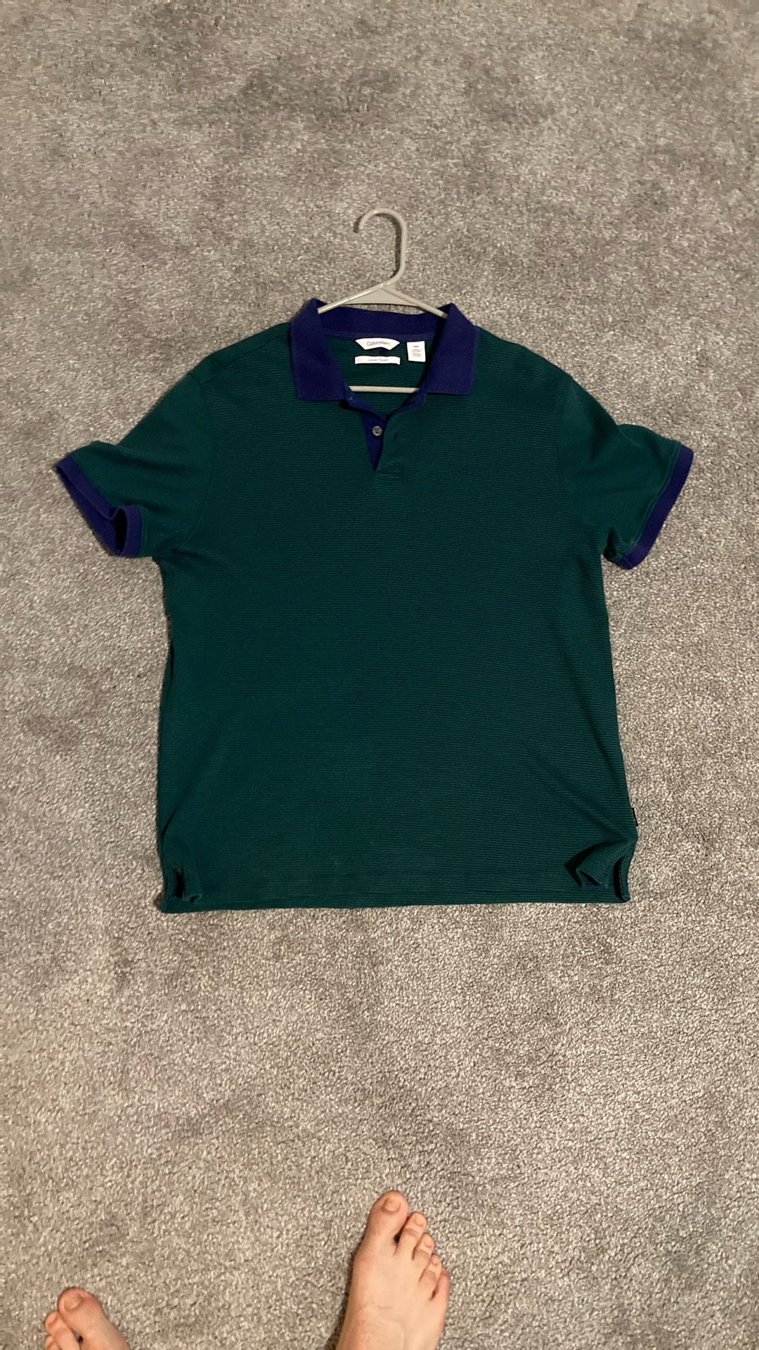Calvin Klein Mens Polo Striped T Shirt