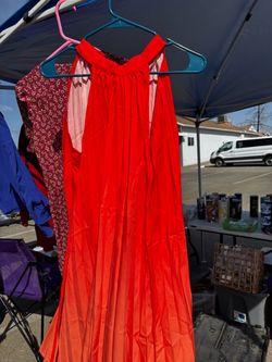 Red Ombre Maxi Dress small