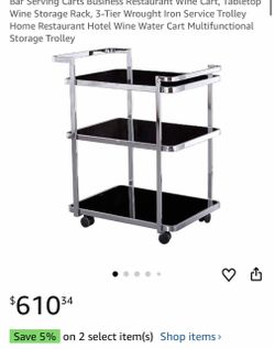 Bar Serving Cart, Wine cart, 3 Tier