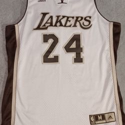 Kobe Bryant Los Angeles Lakers Men's  Size Jersey Adidas White Brown 24