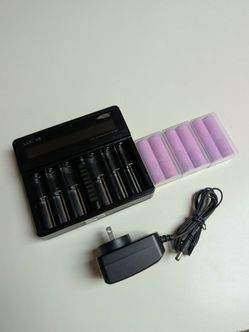 6 Samsung 30Q High Performance 18650 Batteries + Efest LUC V6 Charger