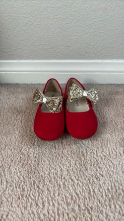 Felix & Flora Red Suede Velcro Mary Jane Used Size 10 M