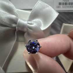 Purple Diamond Earrings