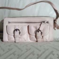 Pink Leather Hand Bag