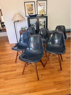 Eames Style Fiberglass Shell Chairs by Modernica Los Angeles