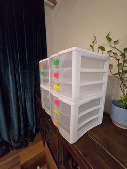 4-3 drawer storage organizers @ $7/ each