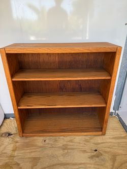 MCM mid-century modern oak bookcase