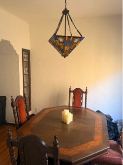 ANTIQUE WOOD DINING TABLE