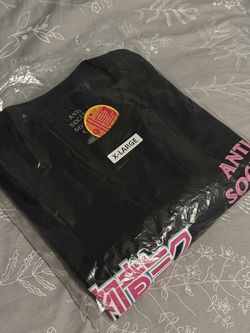 NEW WITH TAGS Anti Social Social Club X Good Smile Racing X Hatsune Miku Logo T-Shirt Black Size XL Men’s