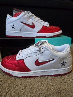 NEW NIKE SB DUNK × SUPREME "JEWEL RED SWOOSH" W/ORG BOX AND RECEIPT MEN'S SIZE 9.5 $300