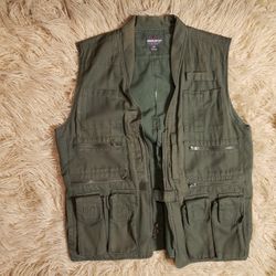 Woolrich Vintage Tactical Utility Vest Size L 44903 OD Green 