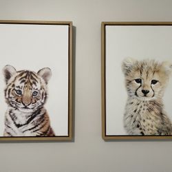 Baby Nursery Animal Safari Canvas Prints