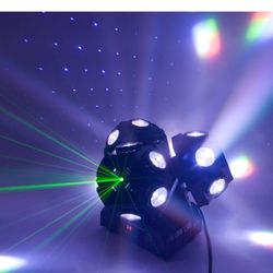 18LEDs Moving Head DJ Light Rotating Beam Lights Stage DJ Lighting Led Pinspot Uplighting Lights for Events